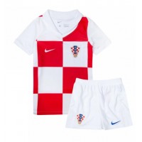 Kroatien Fußballbekleidung Heimtrikot Kinder EM 2024 Kurzarm (+ kurze hosen)